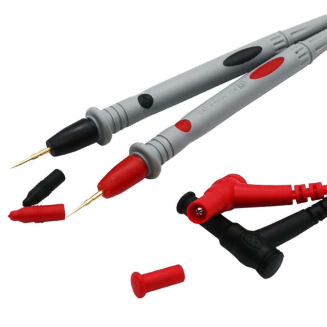 Blantye 2 Pcs PT1006 Multimètre Numérique Pointe Aiguille Sonde Stylo Fil De Test 20A 109cm