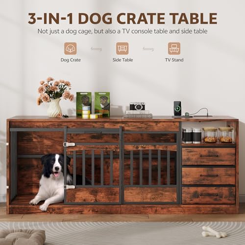 Homiflex-Large-Dog-Crate-Furniture-with-Storage-Drawers