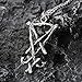 KIRTIJW Satanic Necklace Sigil of Lucifer Pendant Necklace Jewelry for Men 60cm