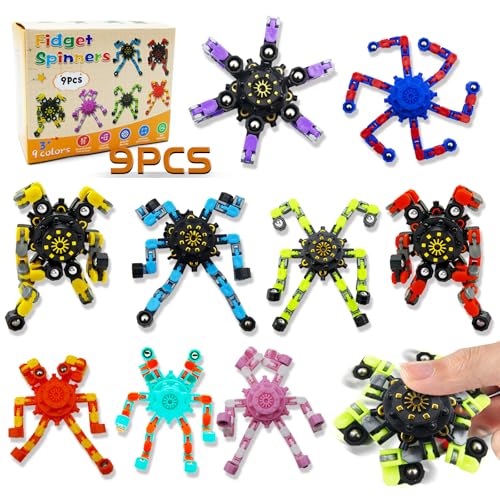 9 Pcs Transformable Fidget Spinners for Kids and Adults Fidget To...