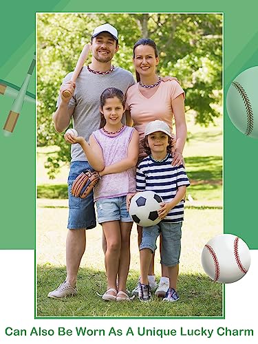 mtlee baseball necklaces bulk 3 assorted colors braided rope tornado baseball necklace for sports team