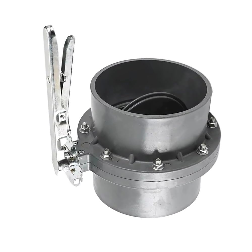 Válvula De Mariposa De PVC De 90mm, 110mm, 125mm, 160mm Y 200mm, Conexión Soldada Por Encastre, Mango De Plástico/galvanizado, For Un Control Eficiente Del Agua De Riego.(Galvanized handle,160mm)