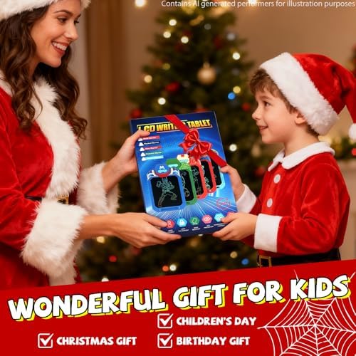 LCD Writing Tablet Kids 10 Inch Spider Hero Kids Toys Colorful Electronic Drawing Tablet with Lanyard Travel Educational Toys Drawing Pad Birthday Gifts for Boys 3 4 5 6 7 8 9 - 5
