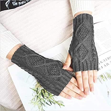 Miniatura 5 de Loritta 2-4 Pairs Womens Fingerless Gloves Winter Warm Knit Crochet Thumbhole Arm Warmers