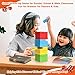 Garybank Faith Tower Bible Games for Kids, Blocks with Verse, 66 Bible Trivia Cards W/ 260+ Biblical Questions, Bible Study Supplies for Youth Group, Sunday School & Family, Christian Gifts