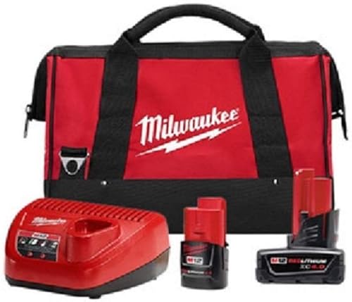 Milwaukee Kit de inicio M12 REDLITHIUM CP2.0 y XC4.0 - Cargador de batería - 12V