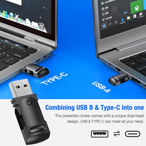 presentation clicker wireless presenter remote for powerpoint powerpoint clicker with volume control powerpoint slide advancer for mac computer laptop-e600