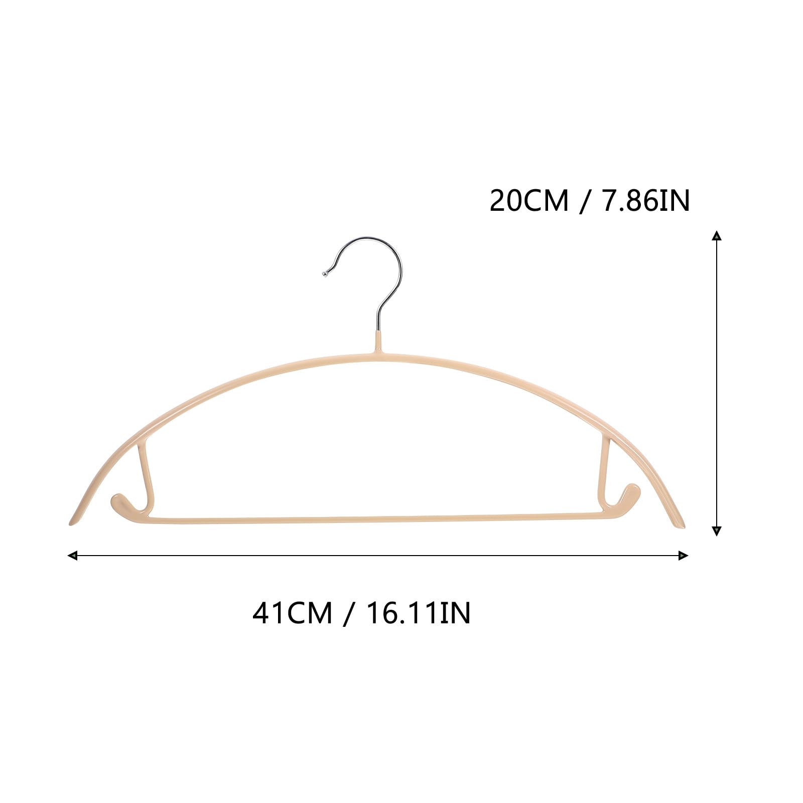 Perchas Semicirculares de PVC 10 Piezas, Resistentes 8kg para Ropa
