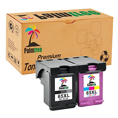 Palmtree Compatible Ink Cartridge Replacement for HP HP 65 65XL (1 Black 1Tri-Color,2-Pack)