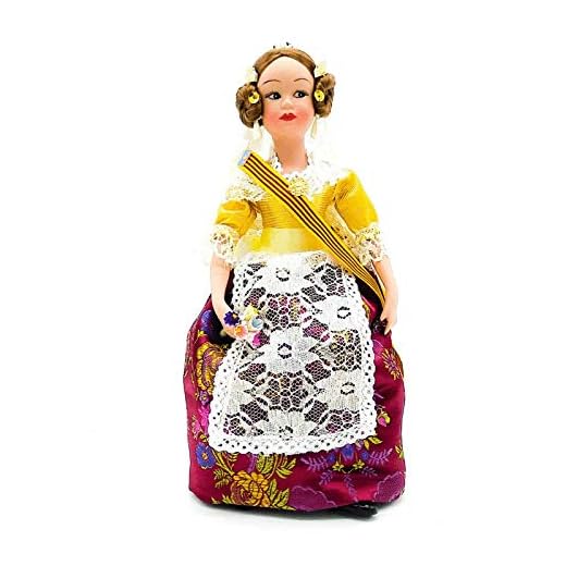 Folk Artesanía Muñeca Porcelana 30 cm Modelo Valenciana Fallera. Nueva en su Caja Original