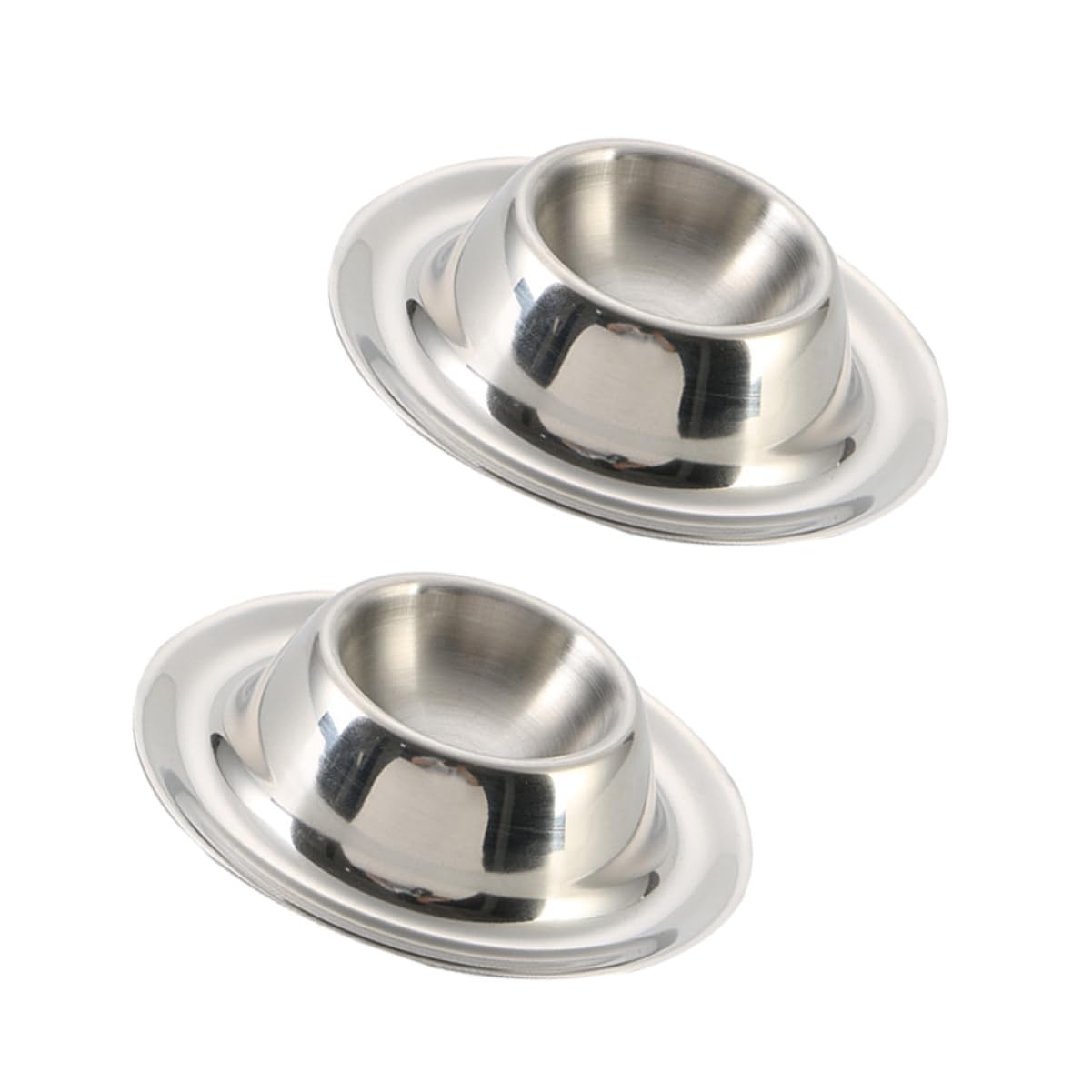 PRETYZOOM 2pcs Stainless Steel Egg Holder for Boiled Eggs Modern Design Tabletop Kitchen Tool for Breakfast Brunch for Decorating