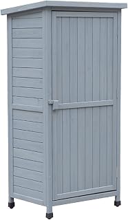 Outdoor Storage Cabinet, Garden Storage Sheds Outdoor Storage Cabinet 3-Tiers Outdoor Storage Cabinet Garden Sundries Tool Cabinet for Yard Patio Deck and Porch