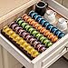 FlagShip Vertuo Pod Holder Drawer Insert Counter for Nespresso Pod Storage Vertuo Pod Organizer Black Metal(50 Pods Capacity)