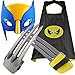 ZJM Giocattoli per Artigli Wolverine per Bambini, Cassaforte ABS Plastic Wolverine Artoni + Cartoon Cape + Luminoso Ma-SK, Film Cosplay Puntelli per Costume da Halloween Masquerade