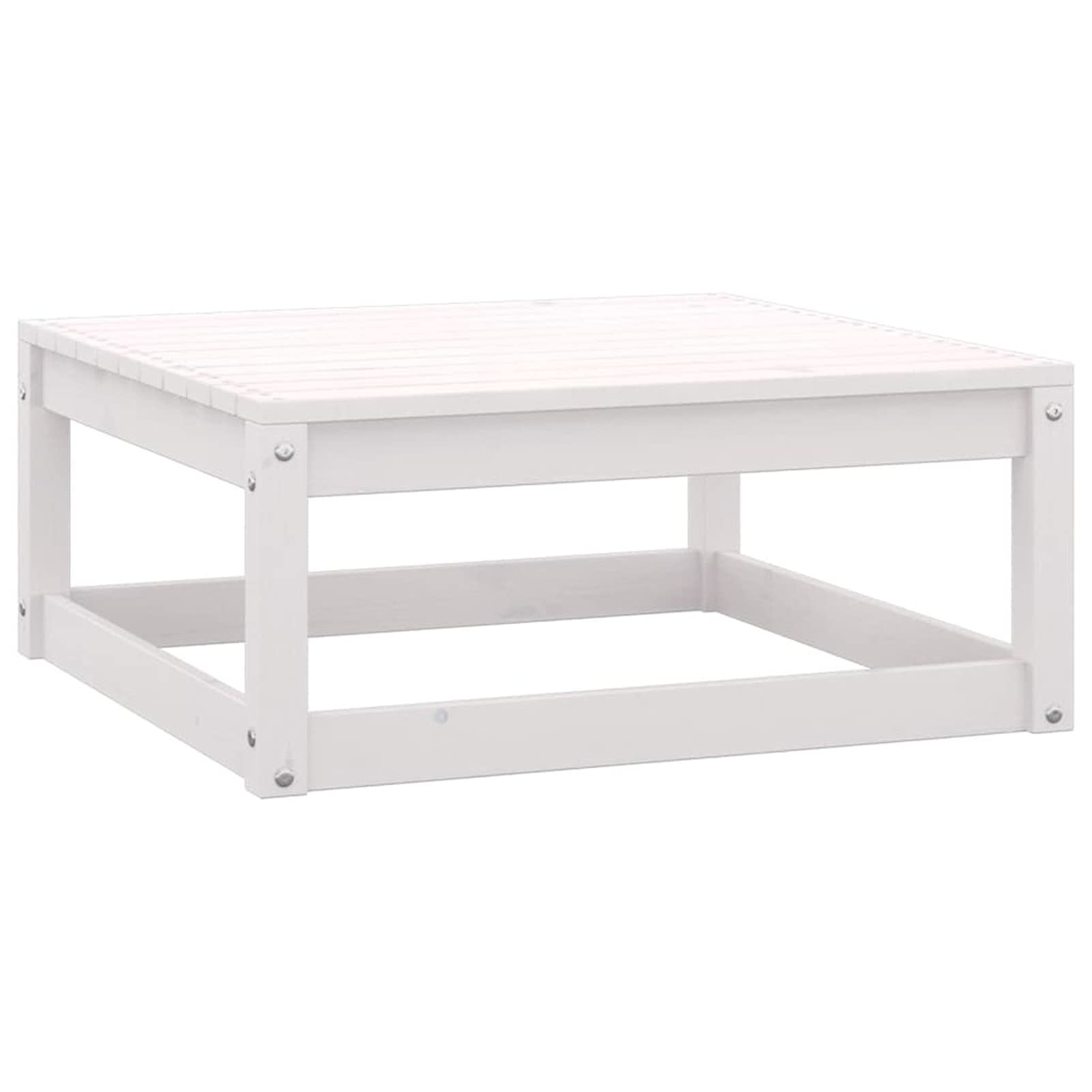 Homgoday Muebles de jardín 6 Piezas con Cojines de Madera de Pino Maciza Muebles terraza Exterior pequeña Conjunto de Jardin para jardín, terraza, Exterior Blanco Cojín Incluido