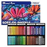 PABLUE Oil Pastels 48 Colors, Soft Oil Pastel Crayons for Drawing Blending,Layering, Shading,Art Supplies for Artists, Beginners, Students, Teachers