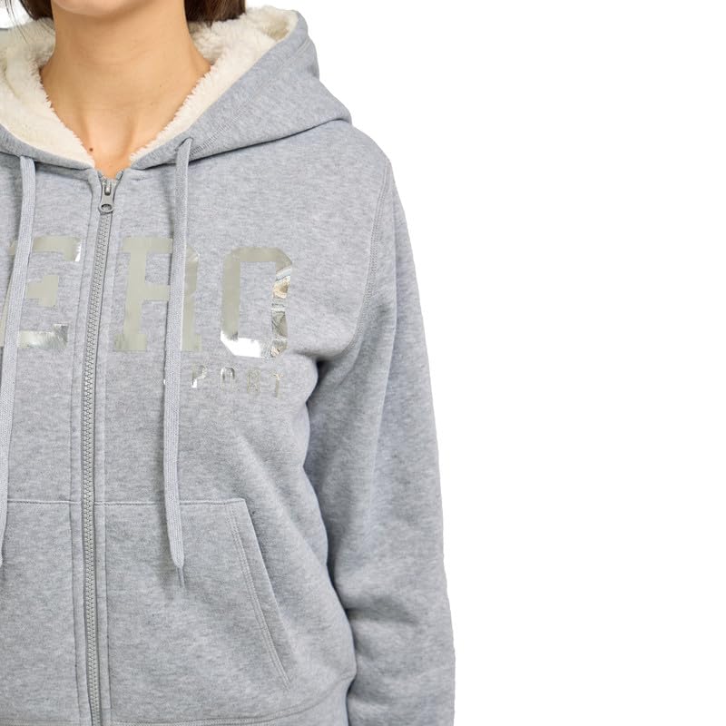 AEROPOSTALE Women's Sherpa Fleece Lined Zip Up Hoodie4