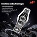 A-Premium 16Pcs Alloy Steel Engine Roller Tip Rocker Arms Compatible with Ford SBF 302, 1.6 Ratio, 3/8