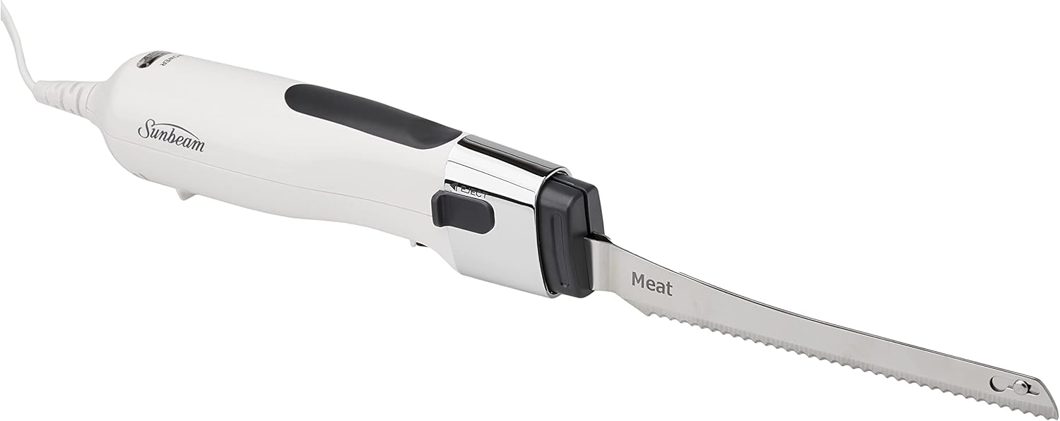 Sunbeam EK6000 Carveasy Twin Blade Electric Knife, White Small Kitchen