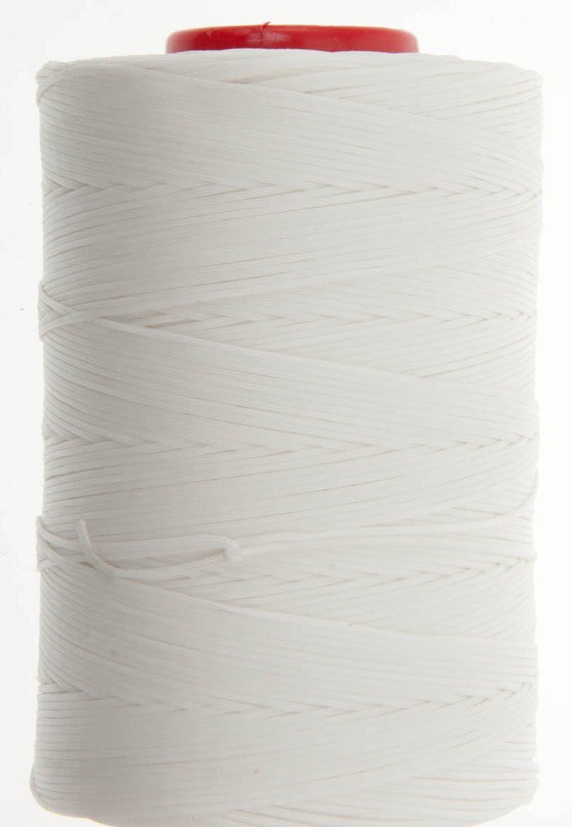 1.2mm White Ritza 25 Tiger Wax Thread for Hand Sewing. 25-125m Length (50m)