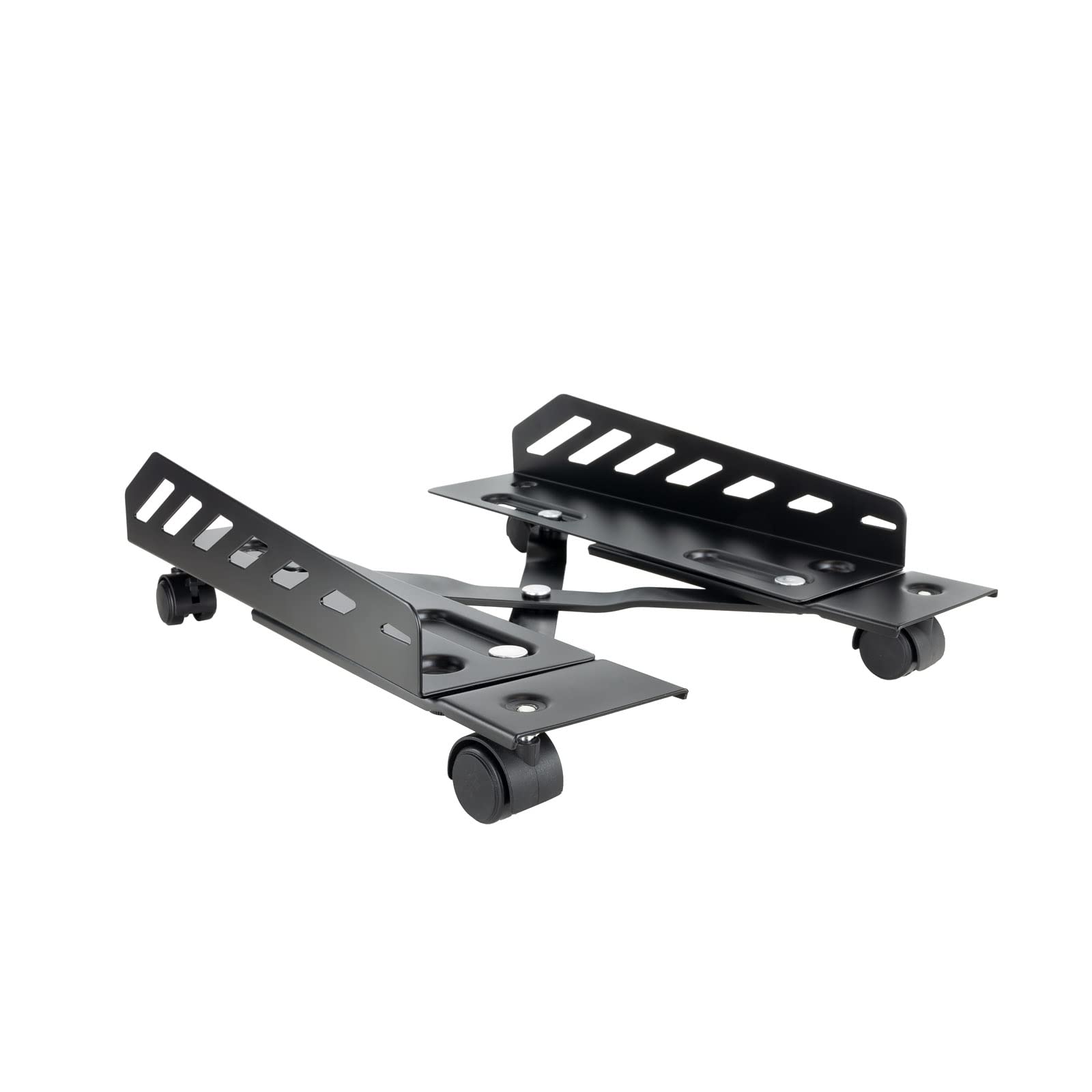 TOOQ UMCS0024-B - Uchwyt podłogowy z kółkami do procesora, metalu, czarnego