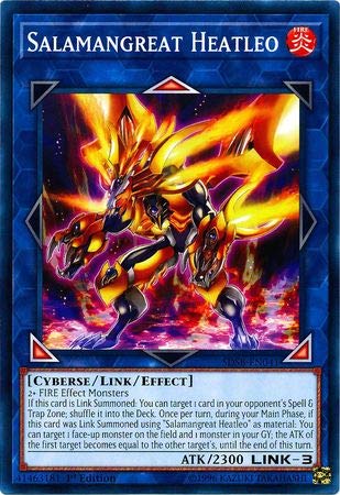 Amazon.com: Yu-Gi-Oh! - Salamangreat Heatleo - SDSB-EN040 - Ultra Rare -  1st Edition - Structure Deck: Soulburner : Toys & Games