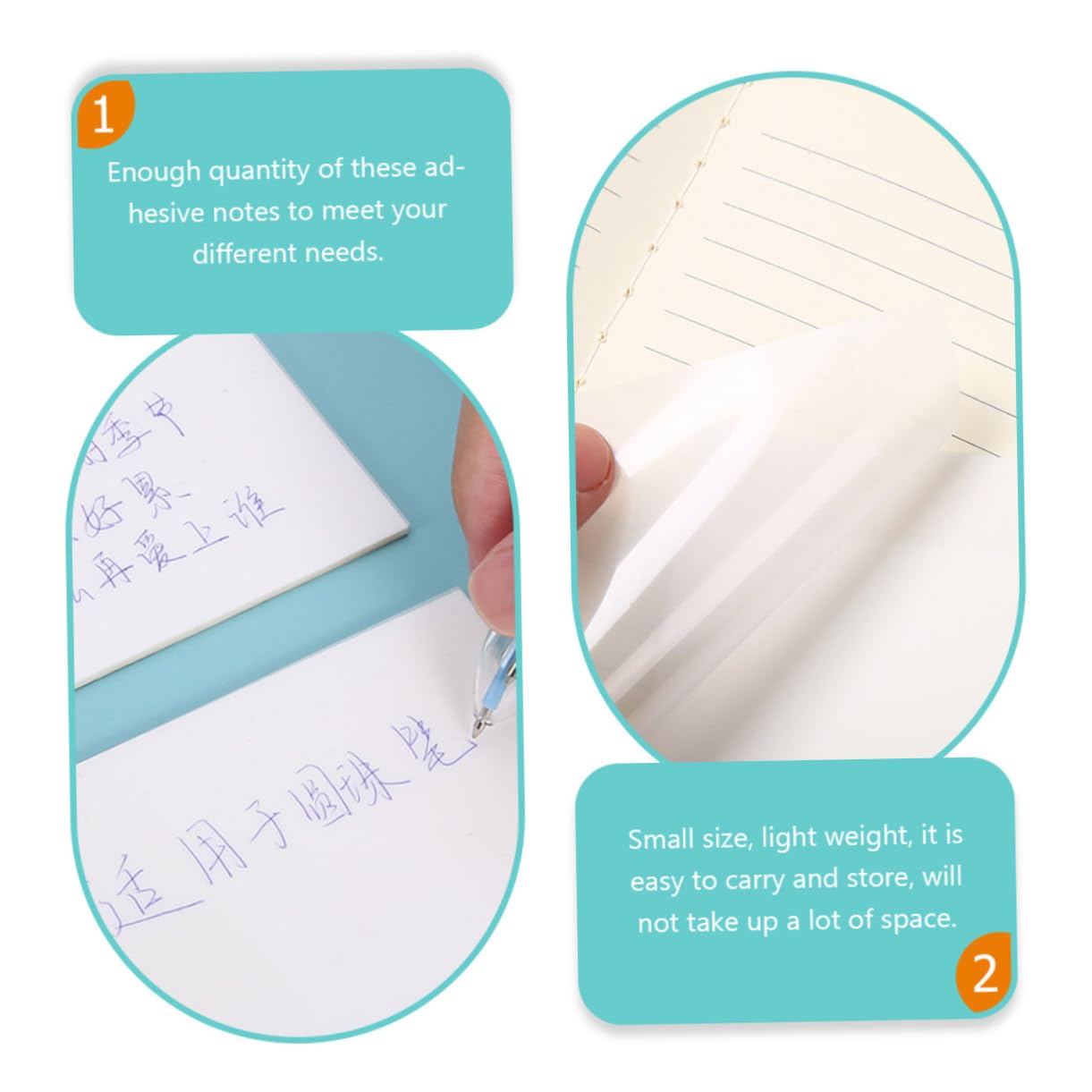 SHINEOFI 800 Hojas notas adhesivas transparentes nota adhesiva de recordatorio notas de oficina pestañas autoadhesivas sticky notes transparente blocs de notas pegatinas transparentes