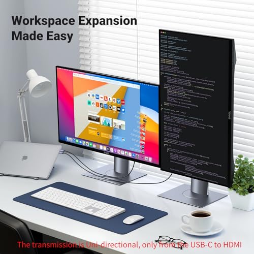 Image of UGREEN USB C to HDMI Cable 8K@60Hz 4K@240Hz Thunderbolt 4 /3 Type C to HDMI 2.1 Cable 48Gbps HDR HDCP2.3 Compatible for MacBook Pro Air iPad, Mac mini, iPhone 17 ProMax, Galaxy S26, Pixel 9, XPS, 6.6FT