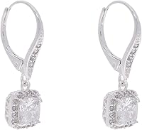 Vista 2 de Anne Klein Flawless Silver-Tone & Cubic Zirconia Leverback Drop Earrings
