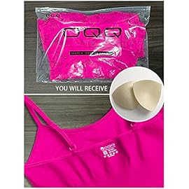 OQQ Women’s Yoga Rompers Sexy One Piece Spaghetti Strap Tummy Control Padded Sports Bra JumpSuits