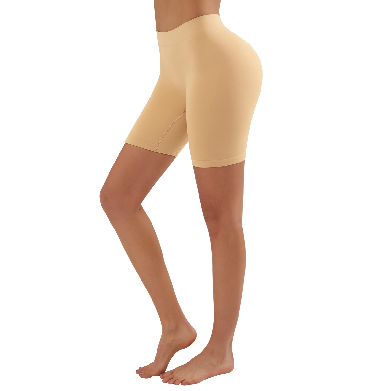 YADIFEN Slip Shorts for Under Dresses Women Seamless Anti Chafing | Light Compression Underwear Shaping Boyshort Smooth Thigh Biker Short to Wear Under Dress Shapewear Panties