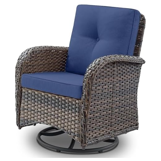 Belord Outdoor Gray Swivel Glider Rocker Chair