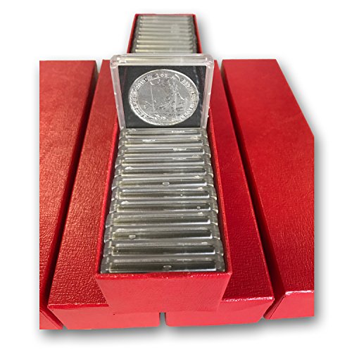 Lot Of 5 - Single Row 2X2 Storage Boxes For Coins In Plastic, Vinyl, Paper And Cardboard Flip Holders #TOP6