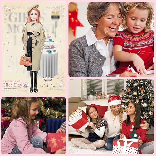 DIFLAX Magnetische Anziehpuppe mit Outfits Magnetische Papierpuppen Magnetspiel Anziehfiguren Tragbare Magnetische Prinzessinnen Dress Up Spielset für Mädchen Magnetspiel Box Anziehpuppe für Kinder