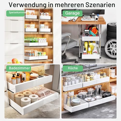 Kitstorack 1 Stück Ausziehbare Schublade Küche & Bad, Weiß – Ansicht 6