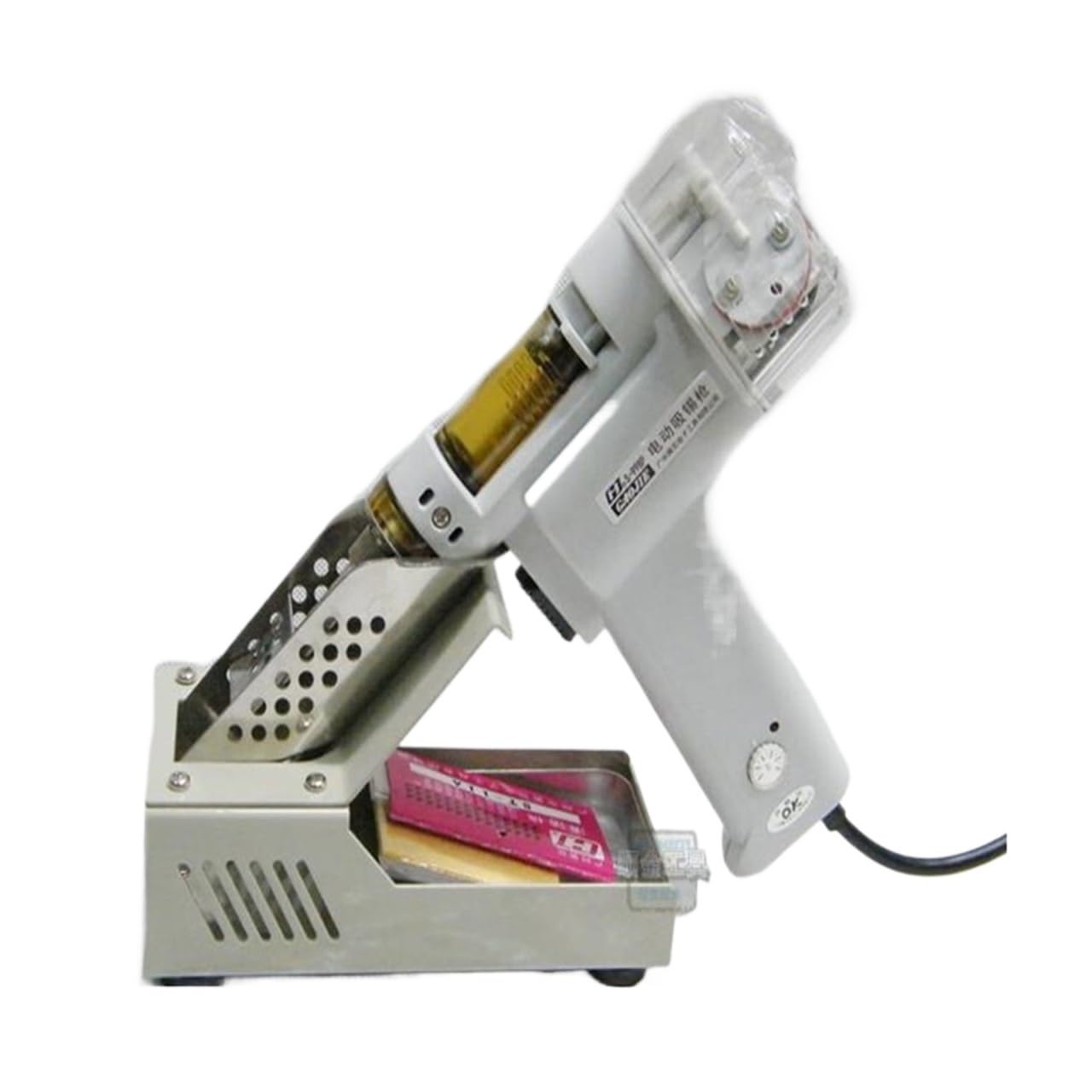 Automatic Suction Tin Electric Absorb Gun S-998P Vacuum Double-Pump Solder Sucker Desoldering 100W for DIY Use(A)
