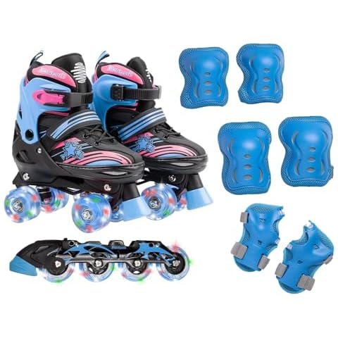 Blue Combo Skates (M) + Protective Gear Cover