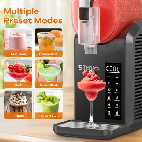 slushie machineslushy machine for home6 pre-set programs auto clean functionno ice needed commercial frozen drink machine for milkshakefrappemargaritacold drinkslush and more
