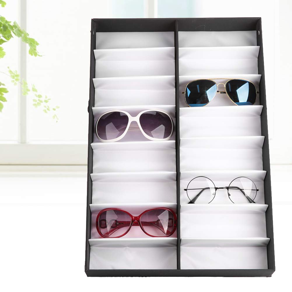 16 Karielki Grids Wase Cage, Organizator Okularów Przeciwsłonecznych, Magazyn Okulary Przeciwsłonecznej, Czarny i Whit3