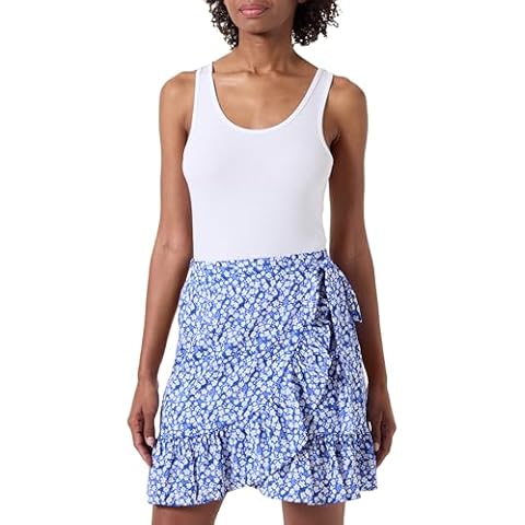 ONLY Women's Onlolivia Blue Wrap Skirt Cover