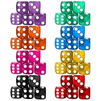 xianshi würfel,40 Stück würfel Set,Cube dice Spiel bunt,mit schaumstoffwürfel Farben Mehrfarbig,Hexaeder Spielwürfel Würfelspiel,Casino-Würfel Kniffel Yathzee Farkle14 mm