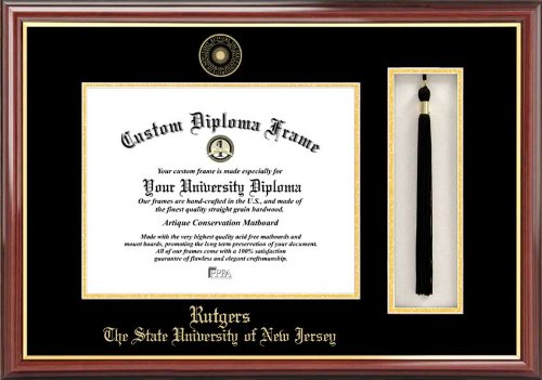 Campus Images NCAA Rutgers Scarlet Knights Tassel Box and Diploma Frame-1411
