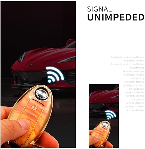 Miniatura 5 de ontto Compatible con Nissan Smart Remote Key Fob Cover Protección completa, Rosado