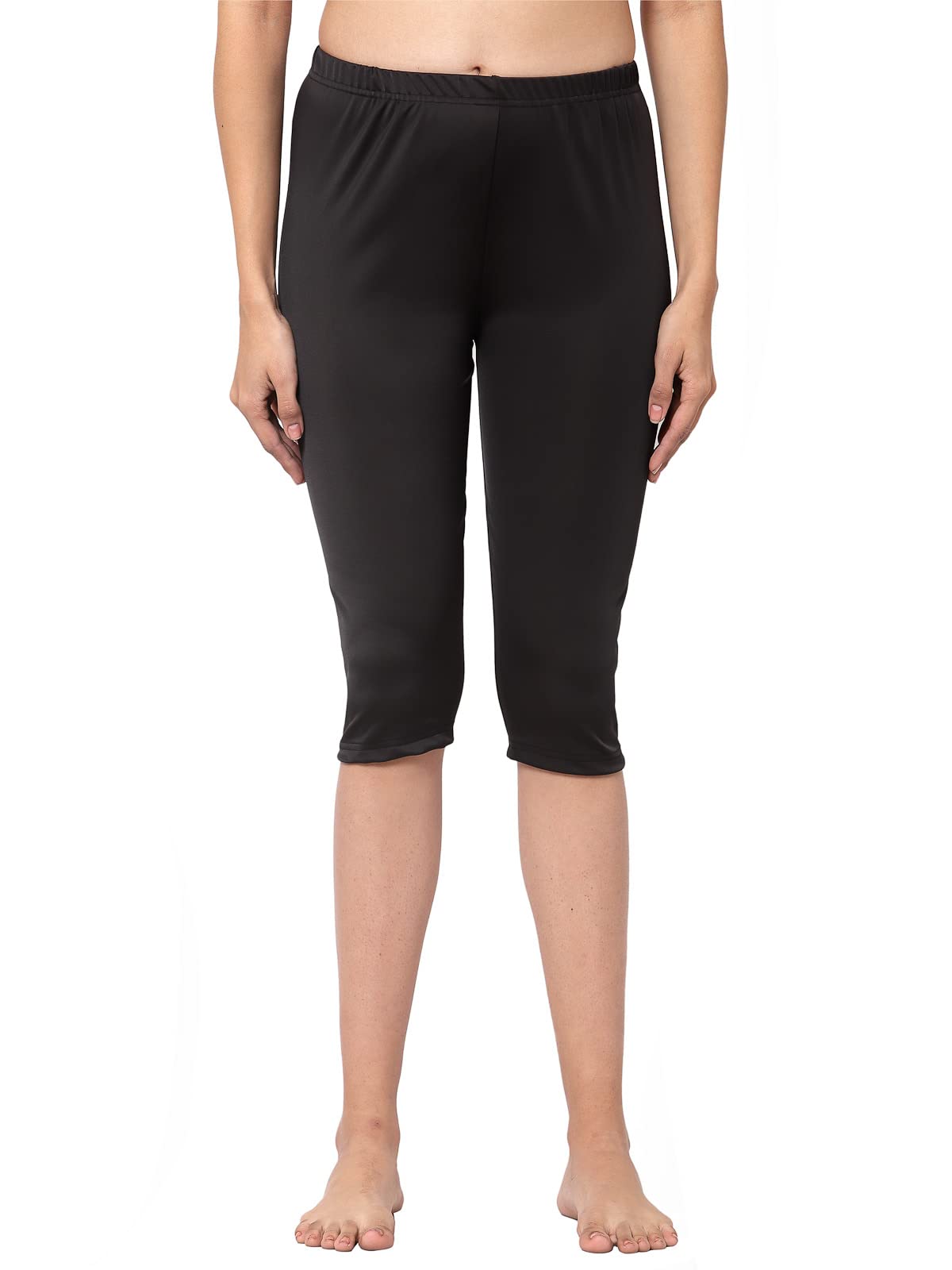 CUKOOWomen Solid Black Swim Bottoms