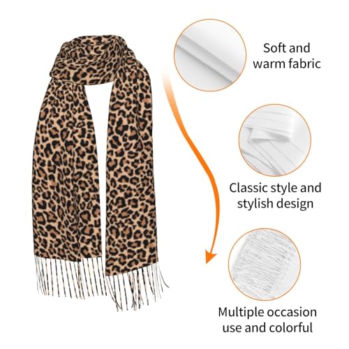 Novastar Shawl Wraps for Women - Brown leopard print A Oversized Fashion Fall Winter Blanket Scarf for Women3