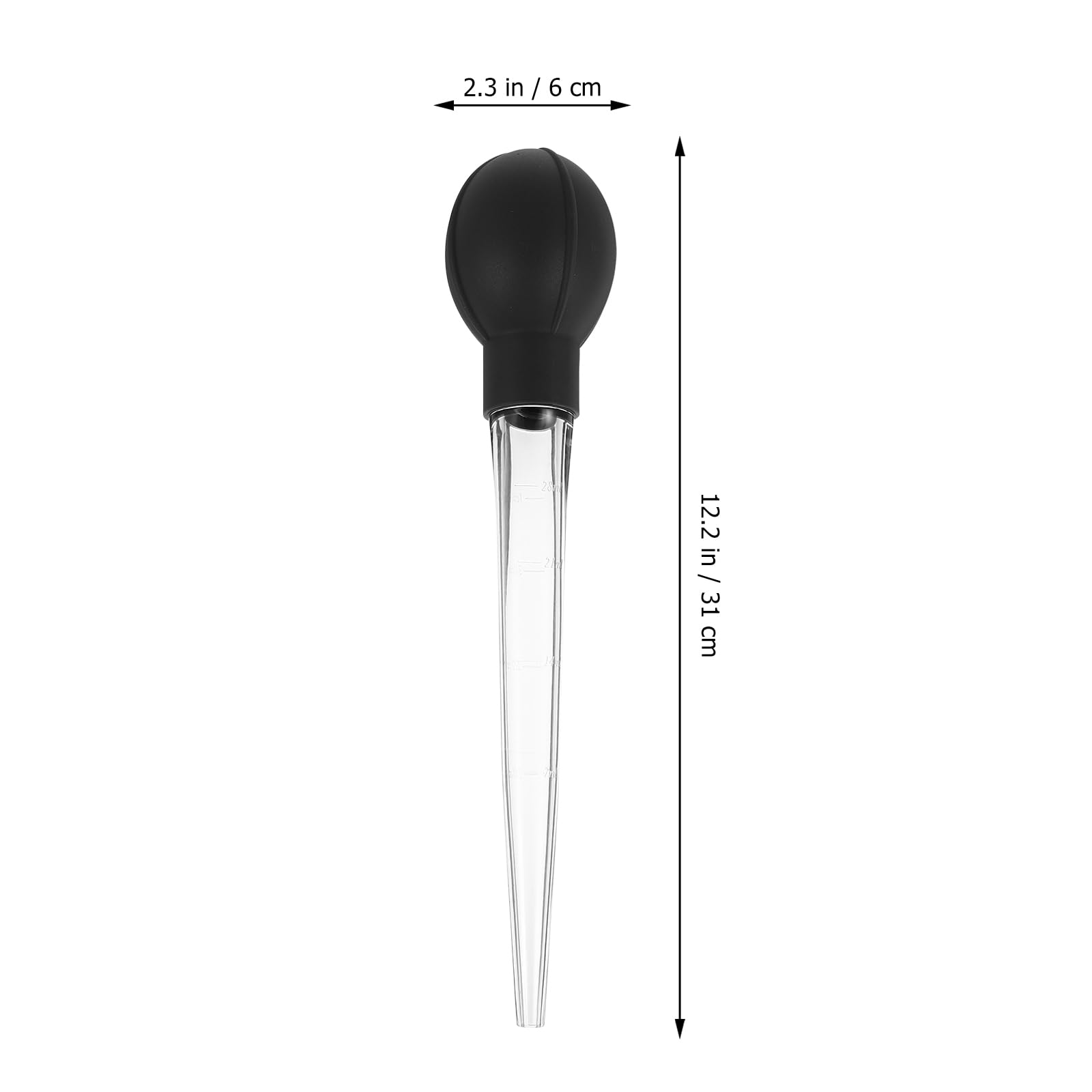 DOITOOL Pipetta grande con contagocce in plastica con contagocce pipetta liquida (nero grigio)