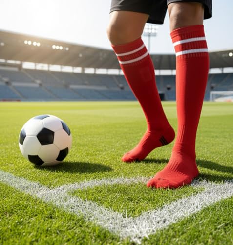 Image of RC. ROYAL CLASS Football Socks -Knee High Unisex, Cushioned Sole, Hi-Performance, Soft & Breathable,Ventilated,Moisture Wicking,Anti-Odour,Football /Soccer Socks For Kids to Adults-Pack of 1 Pair