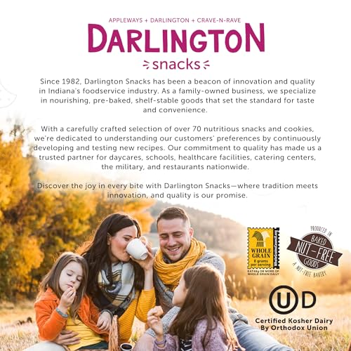 Image of Darlington Snacks Individually Wrapped Soft Baked Sugar Free Chocolate Chips, 100% Nut Free Sugar Free Cookies for Diabetics, Made in USA, 106 Count