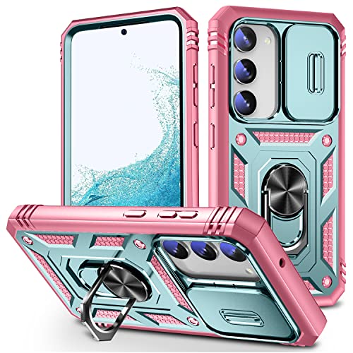 Outdoor Case Designed for Samsung Galaxy S22 Plus, Camera Lenses Protective cover Full Body Robust Shock Resistant with 360° Magnetic Stand for Samsung Galaxy S22 Plus 6.6 inch Black