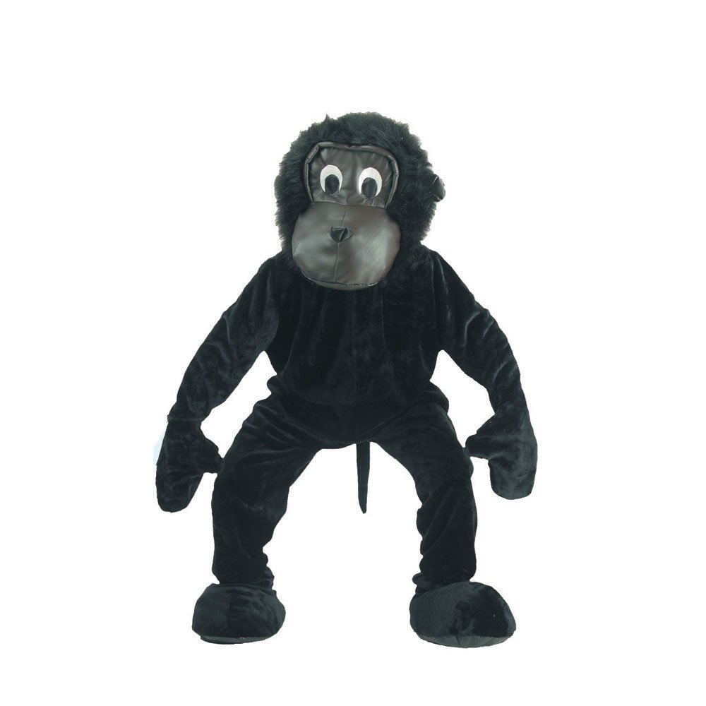 Dress Up America Scary Gorilla Mascot Costume Set Adult Plush Gorilla Jumpsuit with Head Mitts Feet
